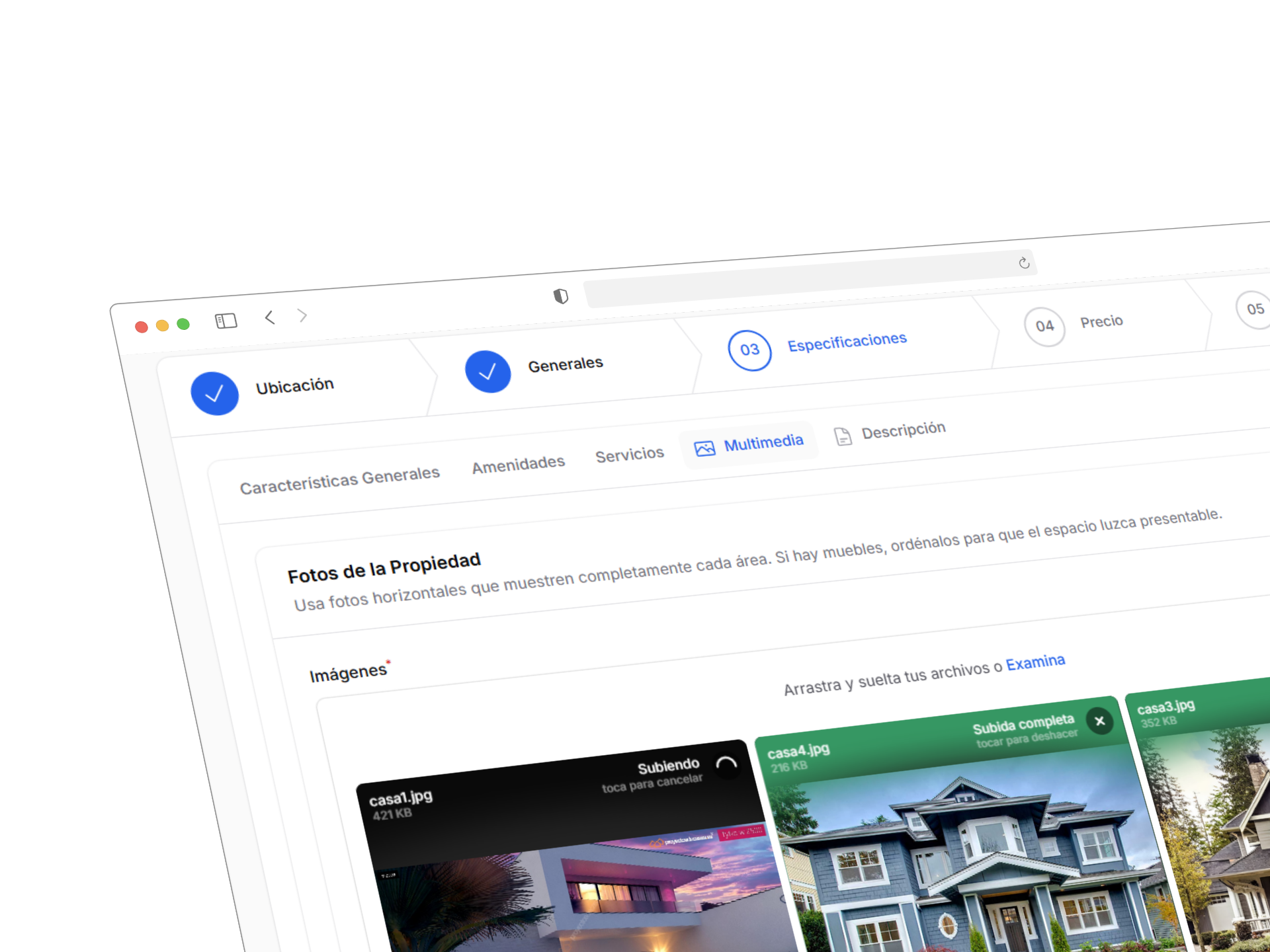 Subir fotos y videos